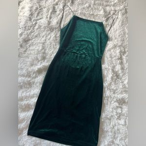 Open back short velvet dress